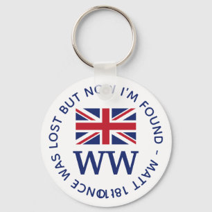 UNION JACK Monogram Nyckelring