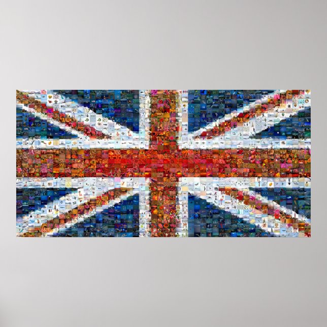 Union Jack Montage Poster (Framsidan)