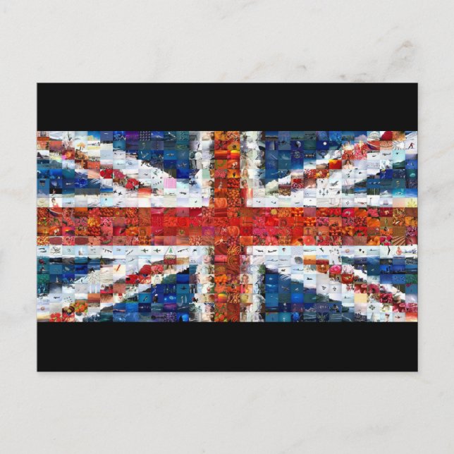 Union Jack Montage Vykort (Framsida)