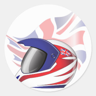 Union Jack Motorcycle Helmet Stickers Runt Klistermärke