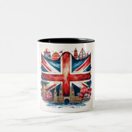 Union Jack Mugg med Iconic British Landmarks