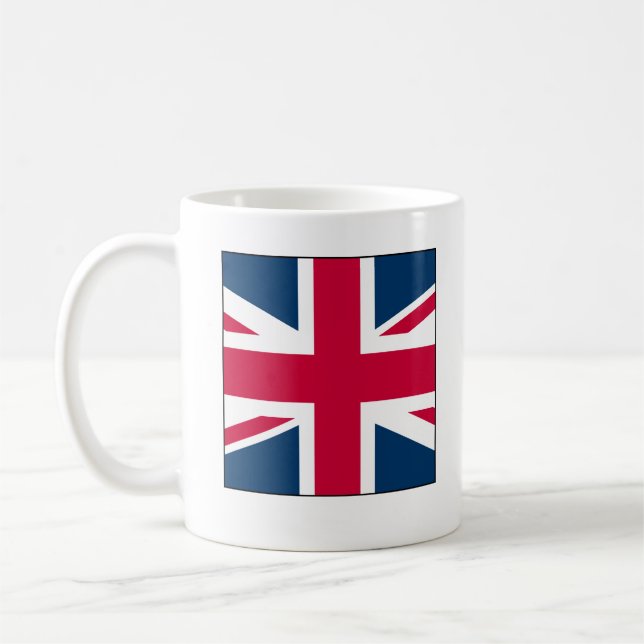 Union Jack-mugg med stor fyrkantig design  Kaffemugg (Vänster)