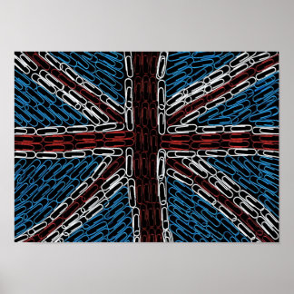 Union Jack of Paperclips Poster