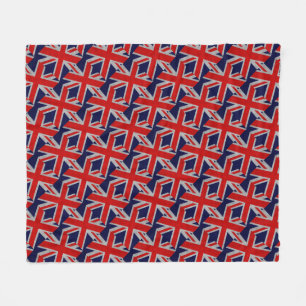 Union Jack on Carbon Fiber Stil Färger Fleecefilt