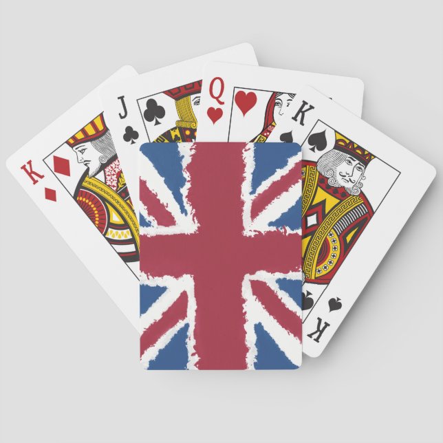 Union Jack Payed Artwork av Heva Weva Casinokort (Baksidan)