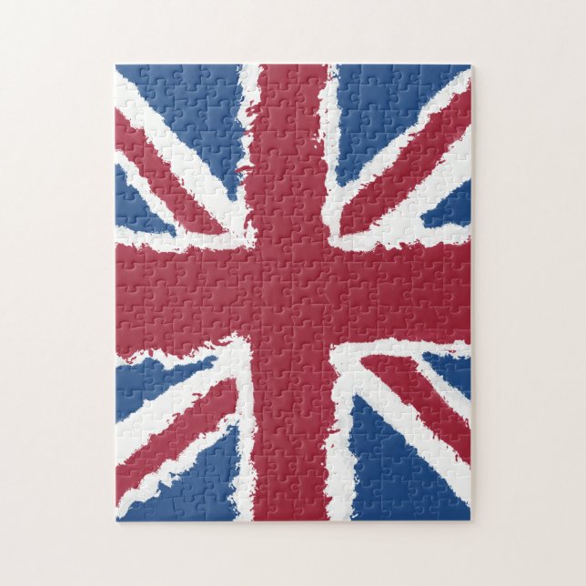 Union Jack Payed Artwork av Heva Weva Pussel (Vertikal)