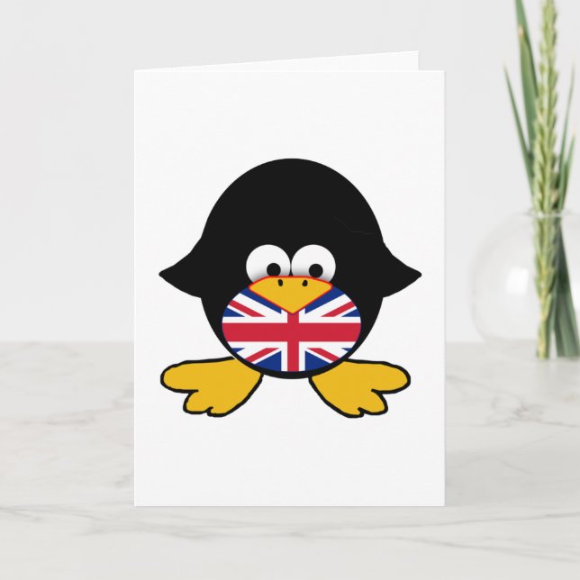 Union Jack Penguin Kort (Framsida)
