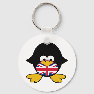 Union Jack Penguin Nyckelring