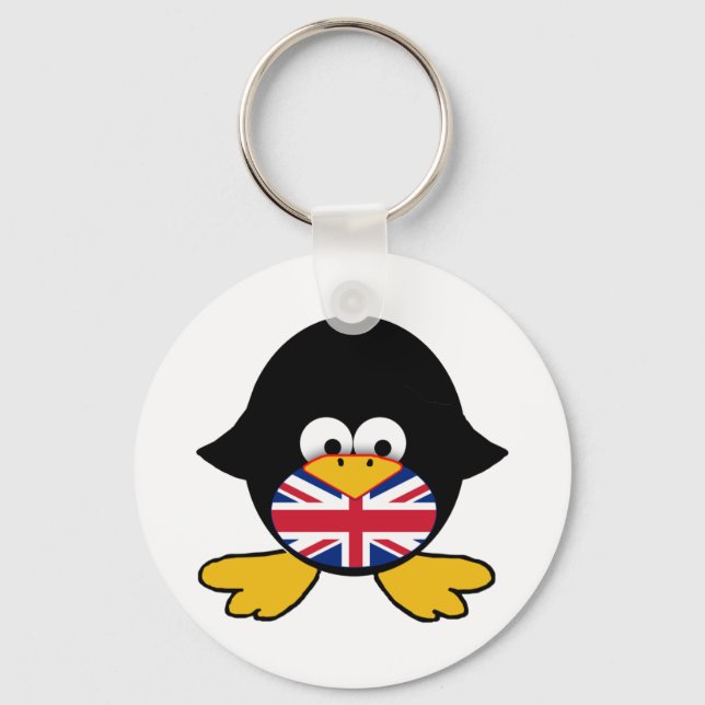 Union Jack Penguin Nyckelring (Framsida)
