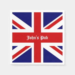 Union Jack Personlig British Pub Pappersservett