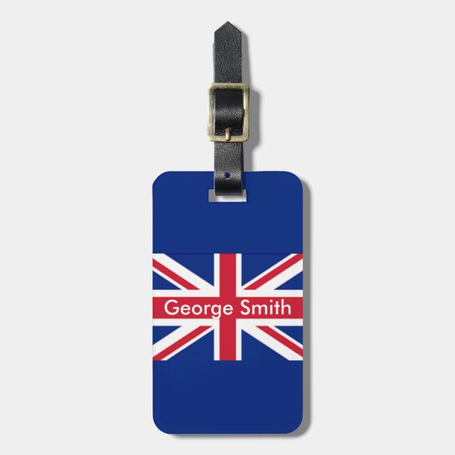 Union JacK Personnalized Bagagebricka (Vertikal Framsida)