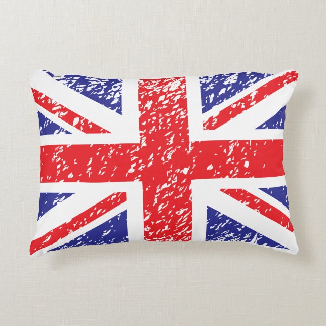 Union Jack Pillow/Winter Decor Prydnadskudde (Framsidan)