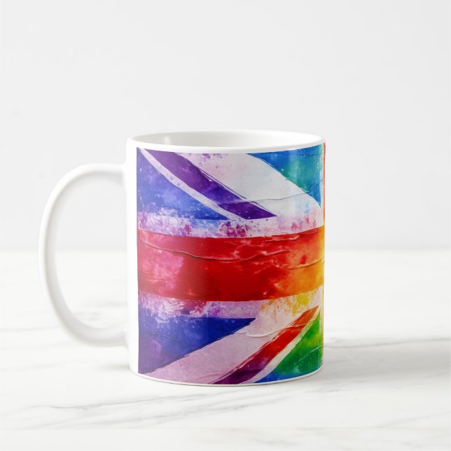 Union Jack Rainbow Mug Kaffemugg (Vänster)