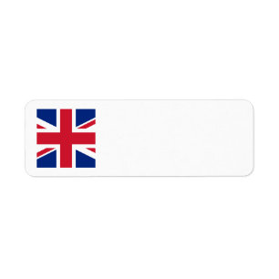 Union Jack Returadress Etikett