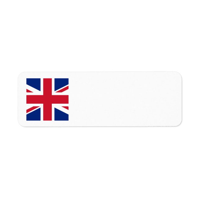 Union Jack Returadress Etikett (Framsidan)