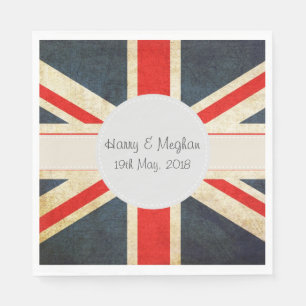 Union Jack Royal Bröllop Cocktail Napkins Pappersservett