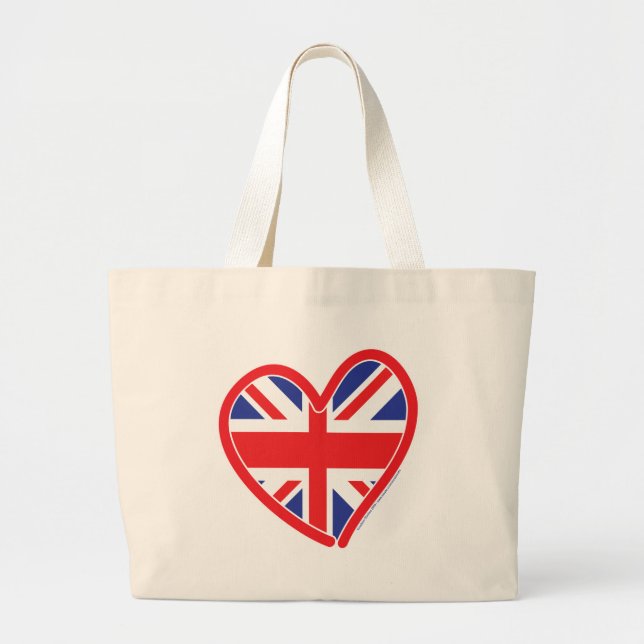 Union Jack Royal Heart Jumbo Tygkasse (Framsidan)