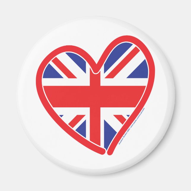 Union Jack Royal Heart Magnet (Framsidan)