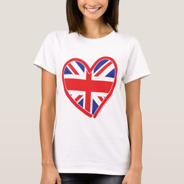 Union Jack Royal Heart T Shirt (Framsida)