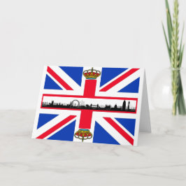 Union Jack Royal Krona London Birthday Card Kort
