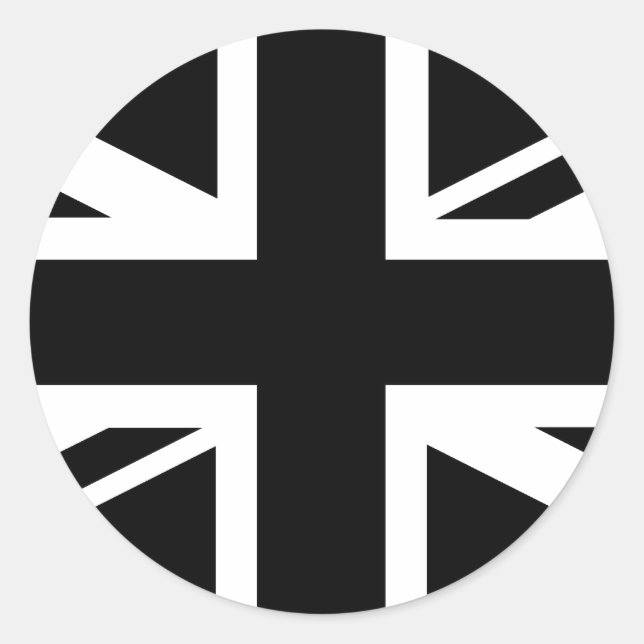 Union Jack Runt Klistermärke (Framsida)