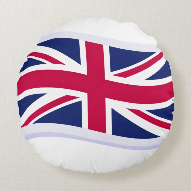 Union Jack runt kuddfodral 41cm Rund Kudde (Framsidan)