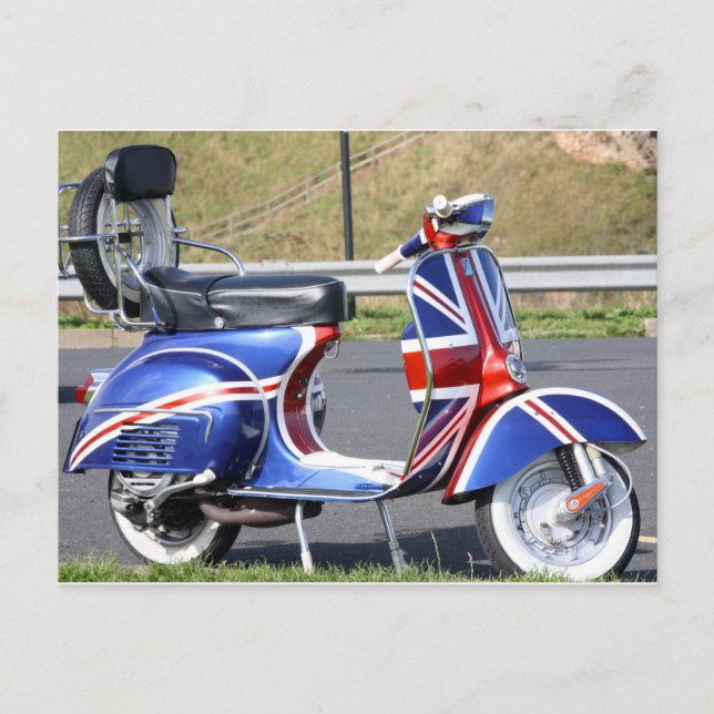 Union Jack Scooter vycard Vykort (Framsida)