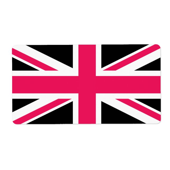 Union Jack ~ Shock rosa Black and White Fraktsedel (Framsidan)