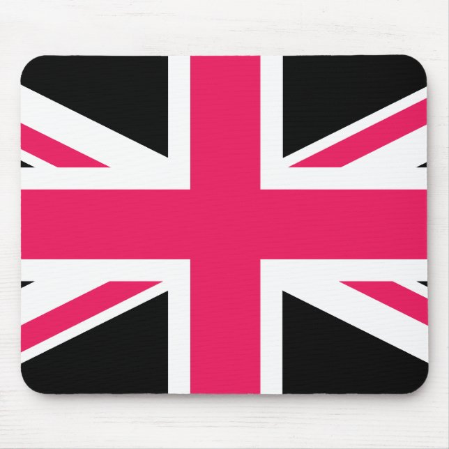 Union Jack ~ Shock rosa Black and White Musmatta (Framsidan)
