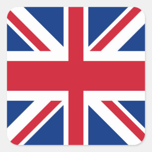 Union Jack Sticker Fyrkantigt Klistermärke