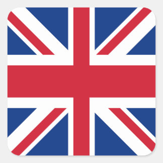 Union Jack Sticker Fyrkantigt Klistermärke