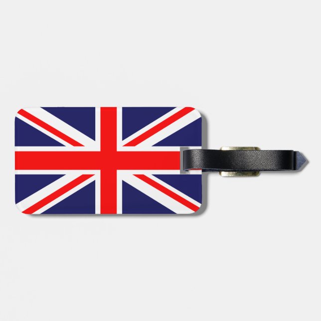 Union Jack - Storbritanniens flagga Bagagebricka (Baksida Vågrät)