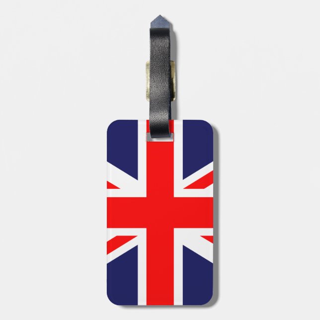 Union Jack - Storbritanniens flagga Bagagebricka (Baksidan Lodrät)