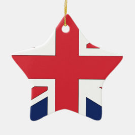 Union Jack/ Storbritanniens flagga Julgransprydnad Keramik