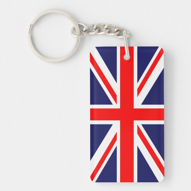 Union Jack - Storbritanniens flagga Nyckelring (Framsidan)
