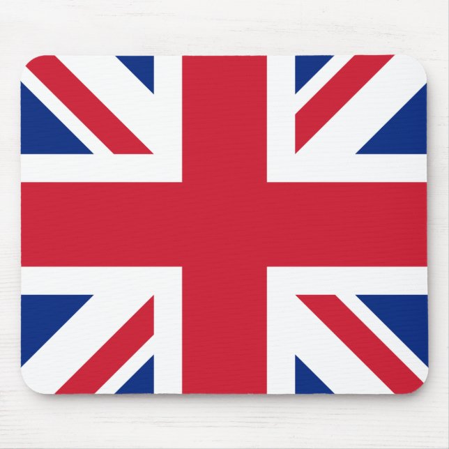 Union Jack Storbritanniens nationsflagga England Musmatta (Framsidan)