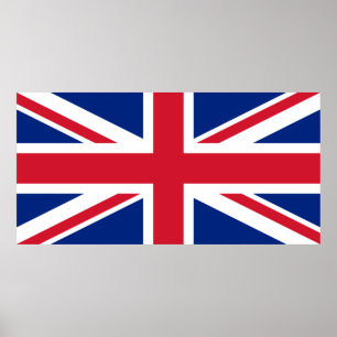 Union Jack Storbritanniens nationsflagga England Poster