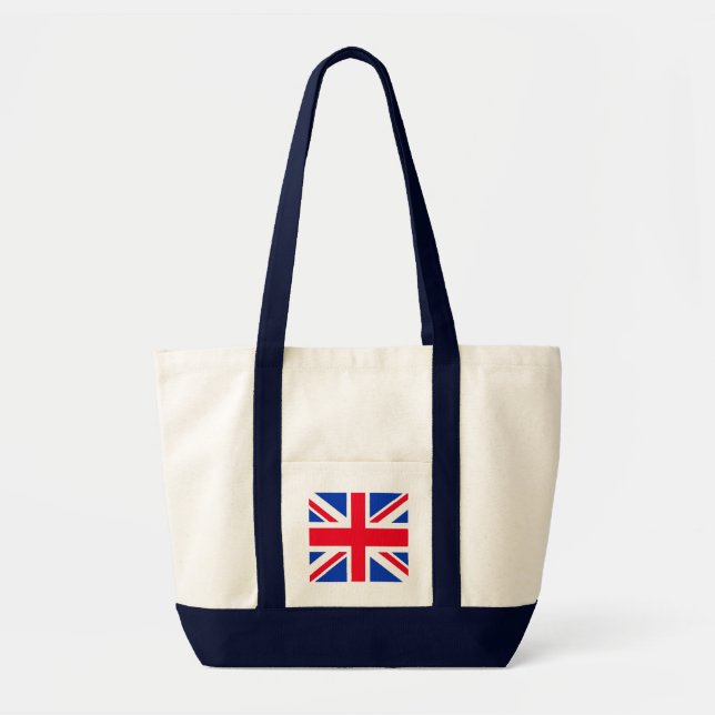 Union Jack Tote Bag Tygkasse (Framsidan)