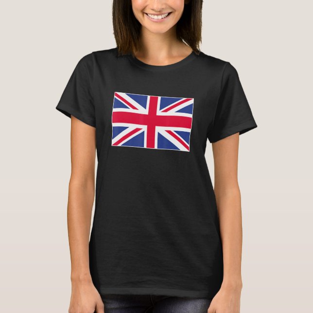 Union Jack Tshirt Flagga of UK T Shirt (Framsida)