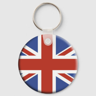 Union Jack UK Flagga Circle Design. Nyckelring