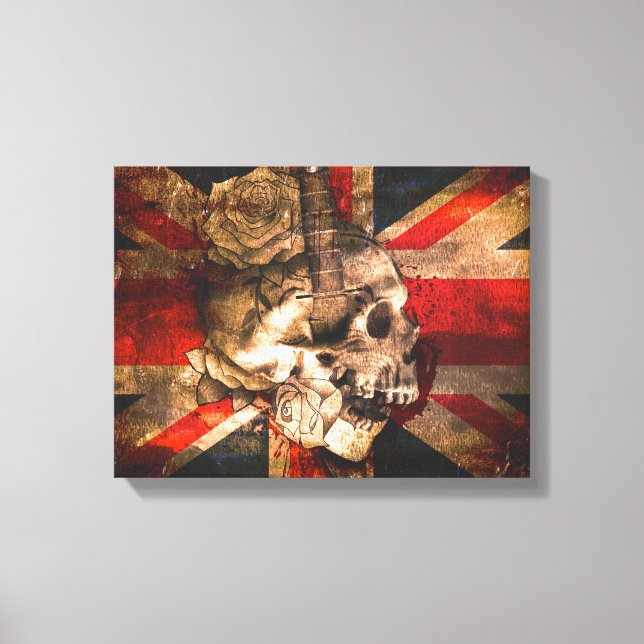 Union Jack UK Flagga Gothic Canvastryck (Framsida)