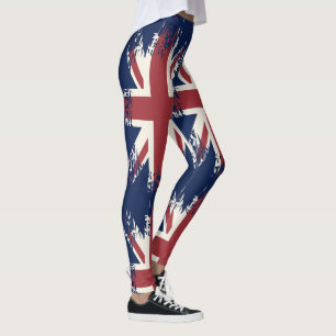Union Jack (UK flagga), grunge stil Leggings