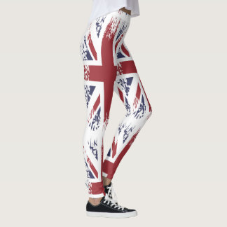 Union Jack (UK flagga), grunge stil Leggings