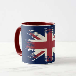 Union Jack (UK flagga), grunge stil Mugg