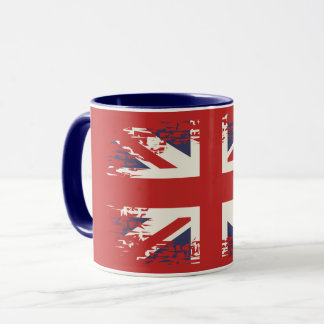 Union Jack (UK flagga), grunge stil Mugg