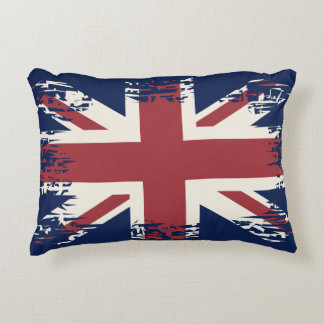 Union Jack (UK flagga), grunge stil Prydnadskudde