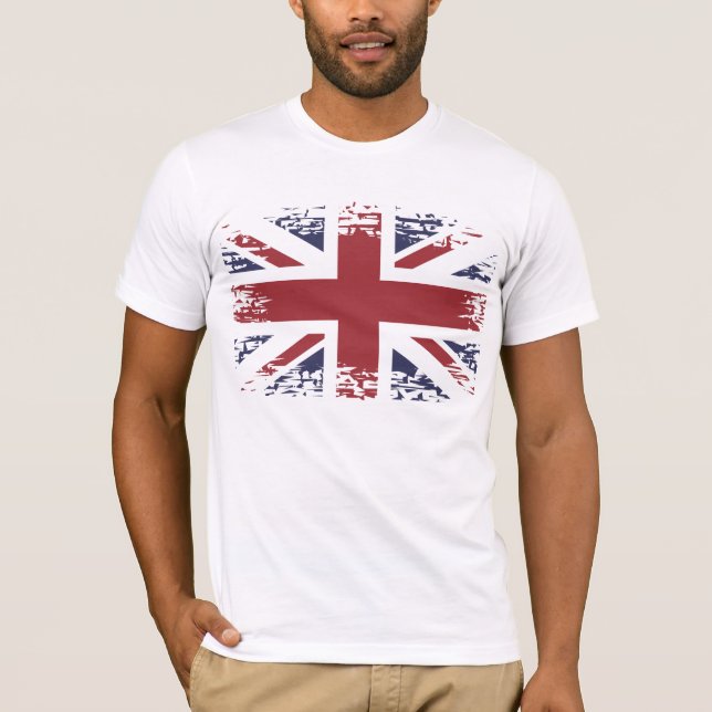Union Jack (UK flagga), grunge stil. Tröja (Framsida)
