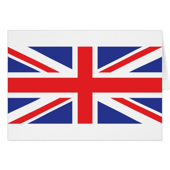 Union Jack UK Flagga Hälsningskort (Framsidan Horizontal)