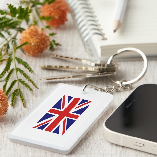 Union Jack UK Flagga Keychain (Högra Framsidan)