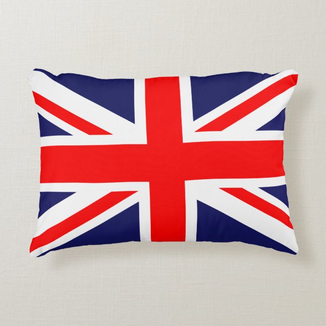 Union Jack - UK Flagga Prydnadskudde (Framsidan)